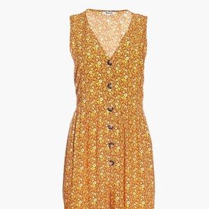 Madewell Button-Front Tank Jumpsuit in Americana Floral